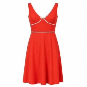 Vintage Y2K Retro Mod Pin Up Girl‎ Midi Dress Women Size 8 Rockabilly Milkmaid